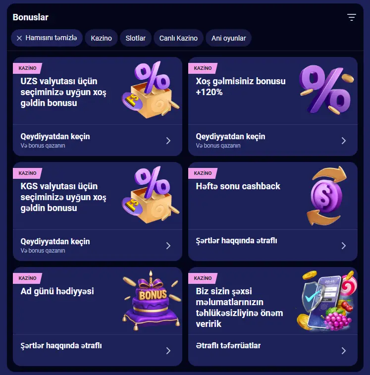 Nomad Casino promo kod bonusları və pulsuz mərclər